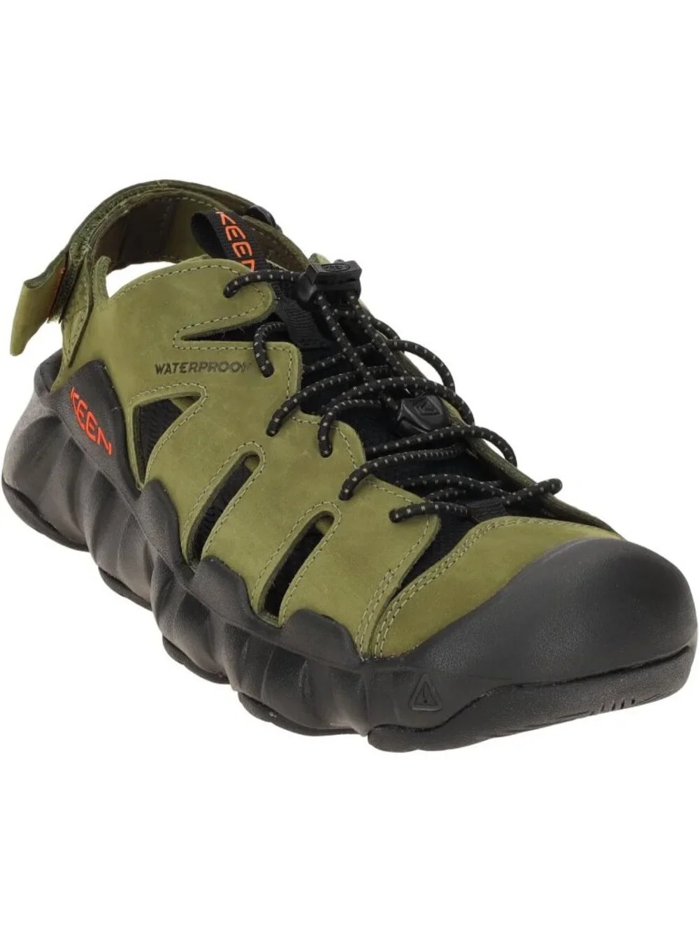 Men's Dark Olive Black Hyper port Closed Toe Breathable Easy On Sandal Shoes